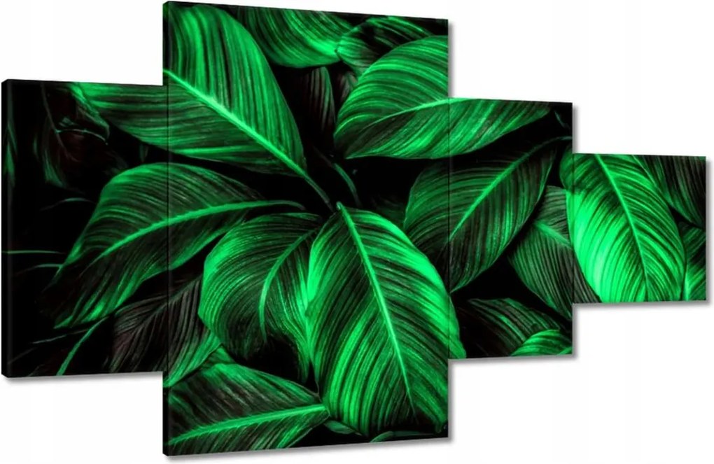 Vászonkép 130x80 Zöld levelek