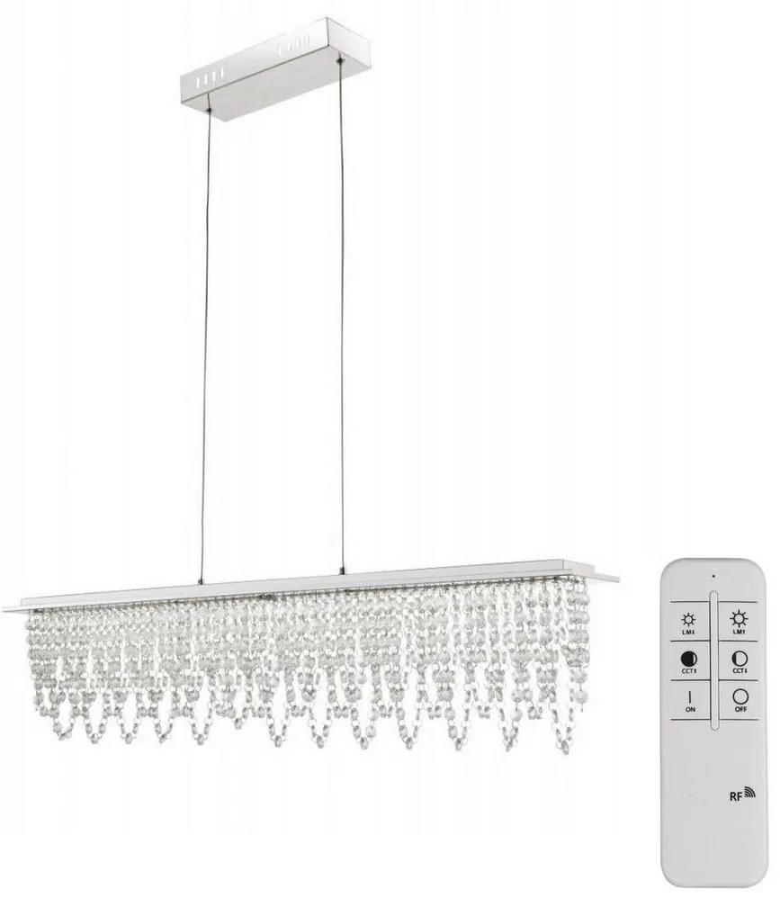 Globo 68405-24H - LED Dimmelhető kristály csillár zsinóron LED/24W/230V + távirányító