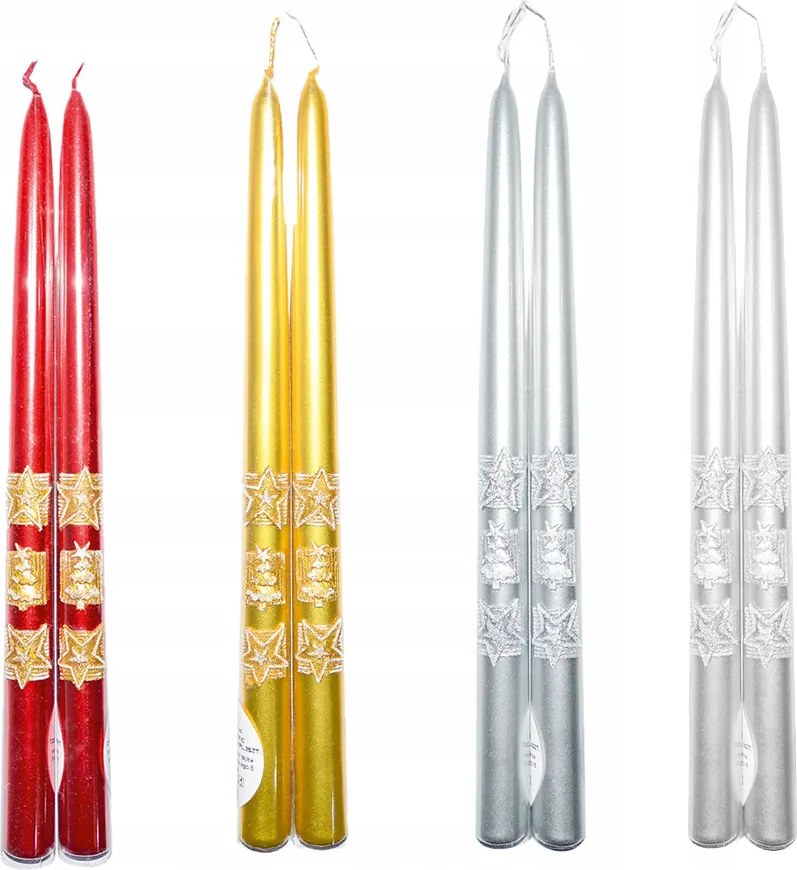 Karácsonyi kúpgyertya hagyományos paraffin natúr 29cm 10db