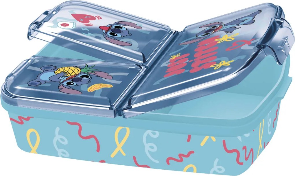 Disney Lilo és Stitch Just több rekeszes uzsonnás doboz, szendvicsdoboz