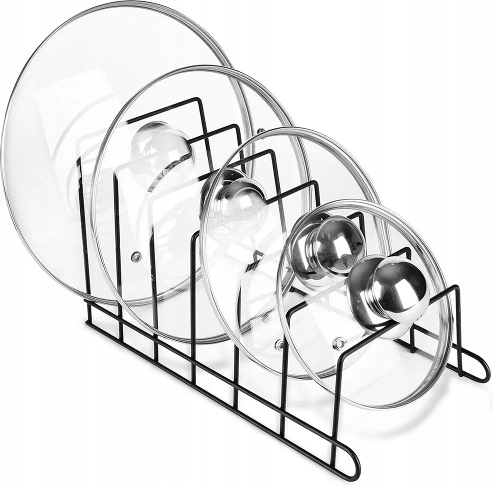 Állvány Fedél Tányérok Konyhai rendszerező Fekete Fém Fiókos szekrény