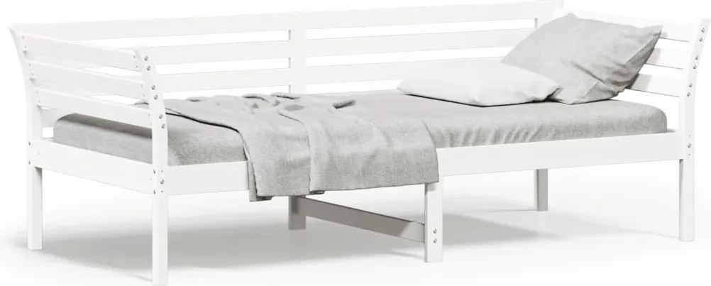vidaXL fehér tömör fenyőfa kanapéágy matrac nélkül 90 x 200 cm
