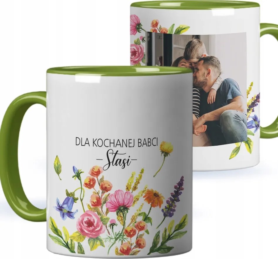 Bögre Ajándék Nagymama És Nagypapa Napjára A Kedves Nagymamának Fotó Név