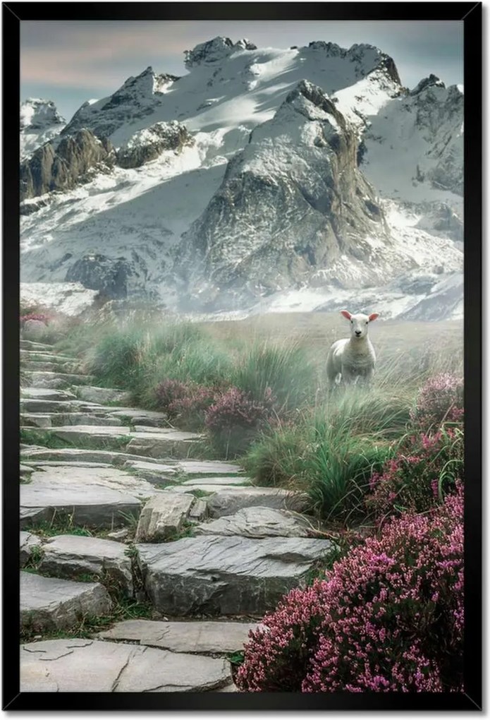 Poszterek keretben 40x60 Hegyi kilátás Tájkép Köd