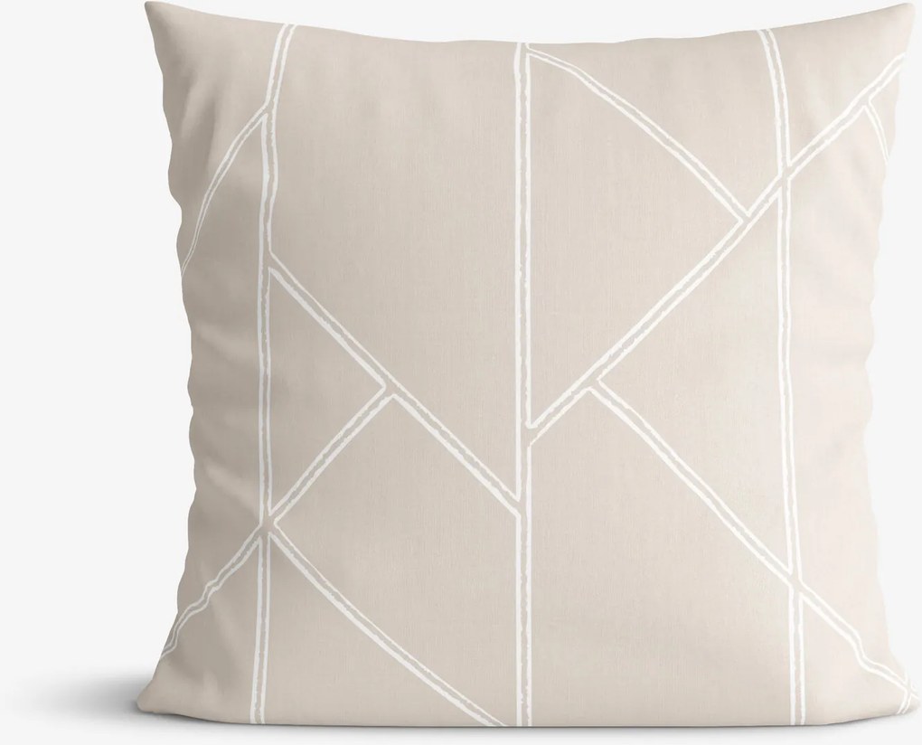 Goldea pamut párnahuzat - geometriai vonalak lattén 50 x 70 cm