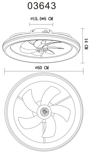 Globo 03643 - CELESTE LED mennyezeti ventilátor 40W 3000-6500K + távirányító