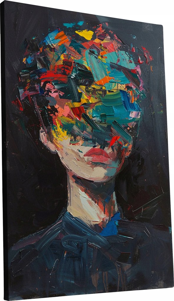 Vászonkép Modern Színes divatos Nő otthon nappali szoba 50x70