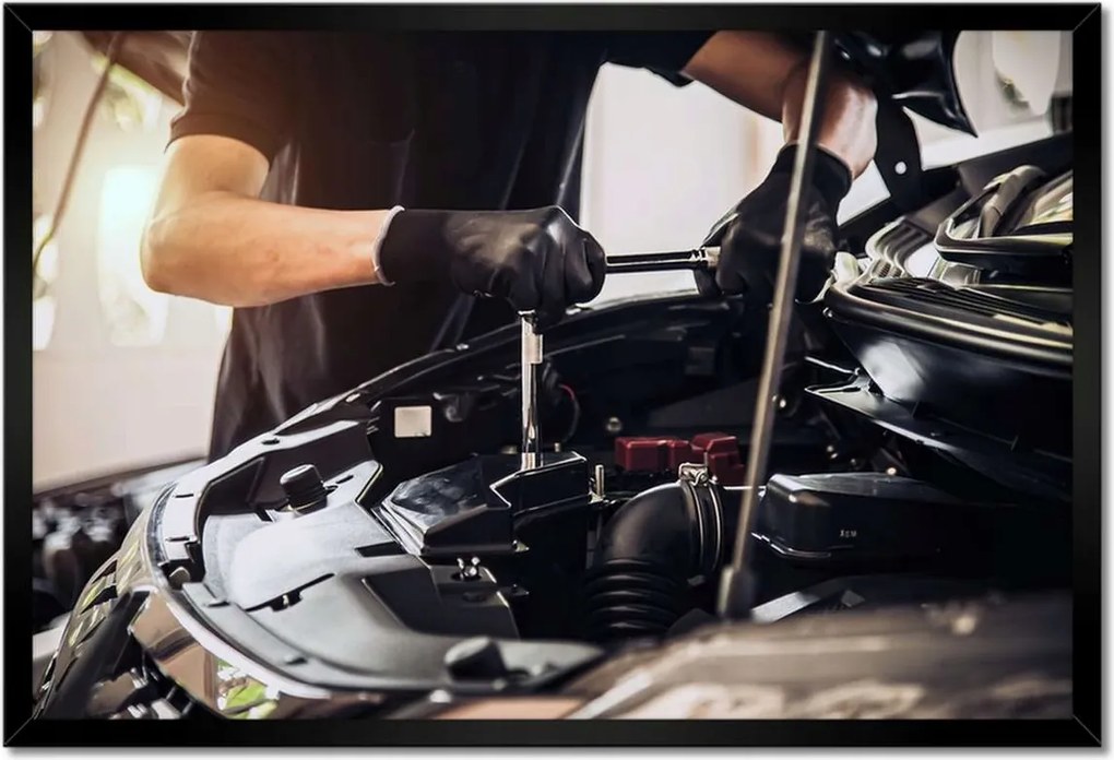 Poszterek keretben 60x40 Autó motor javítás