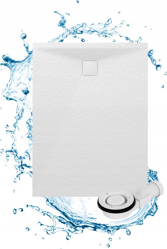 Zuhanytálca Téglalap Alakú 130x90 CM Fehér Smc Kompozit Teja