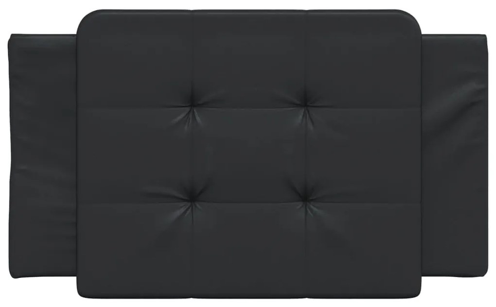 fekete műbőr fejtámla párna 80 cm