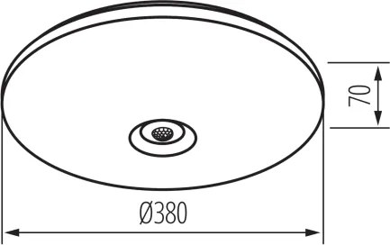 Kanlux 18124 - FOGLER LED mennyezeti lámpatest mozgásérzékelővel, 24 W, 230 V, Ø 38 cm