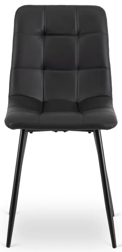 Krzesło DALVIN Czarne Ekoskóra