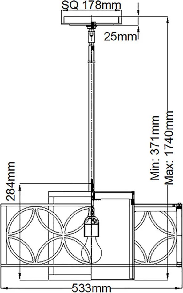 Feiss REMY FE-REMY-P-B Függőlámpa 1x60W/E27
