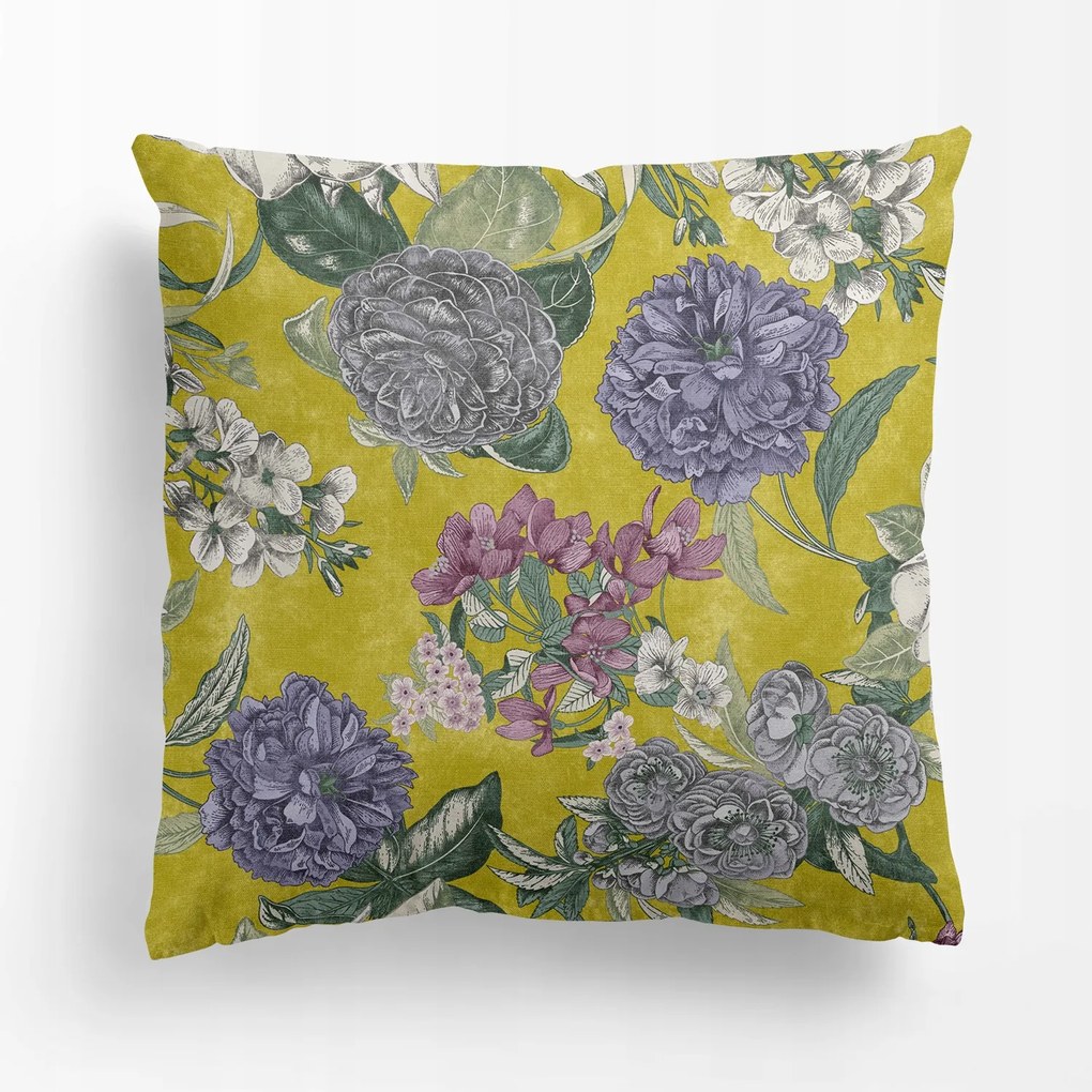 Dekorációs Párnahuzat Színes Virágokkal 40x40