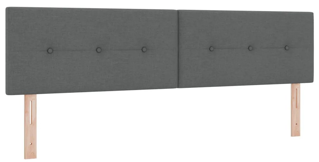 Boxspring Ágy Mattal, Sötétszürke, 180 x 200 cm, Szövet