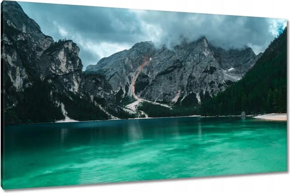 Vászonkép 120x70 Hegyi tó Tájkép