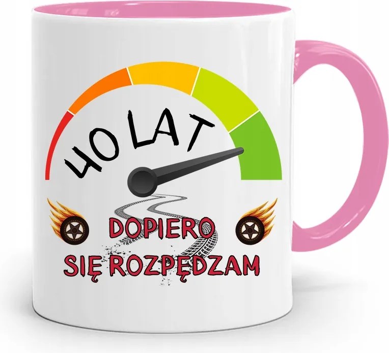 Születésnapra 40 40-es 40-es Bögre Rózsaszín Ajándék fényképes nyomattal