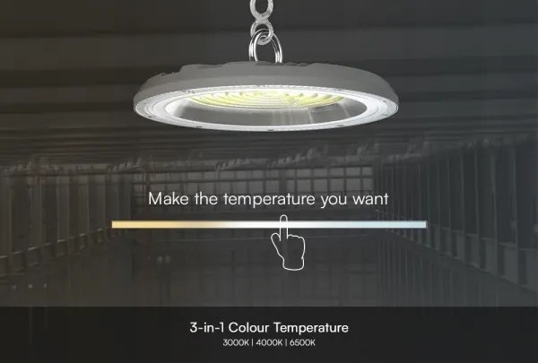 LED Ipari lámpa High Bay LED/150W/230V 3000/4000/6500K IP65 ø 27,7 cm