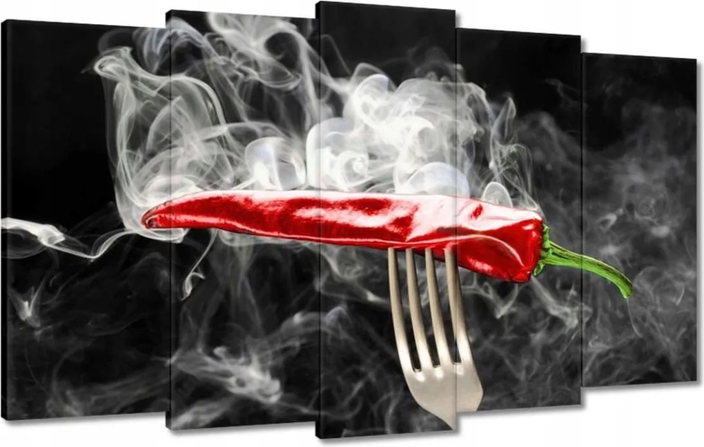 Vászonkép 100x60 Piros paprika Füst