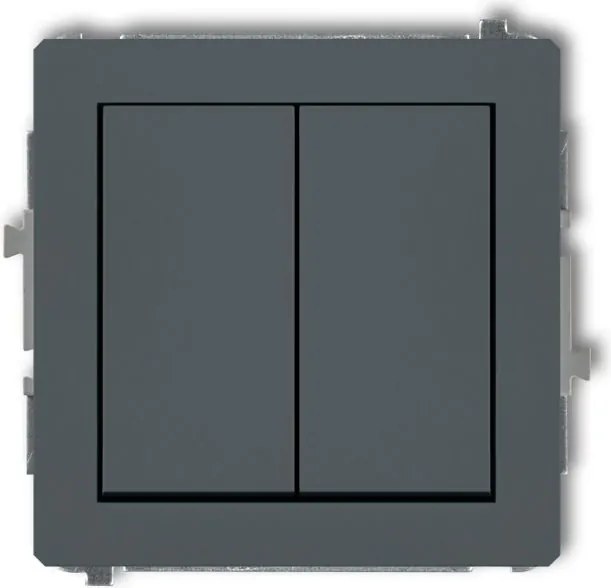 Dupla Kapcsoló Grafit Matt 28DWP-2 Deco Karlik