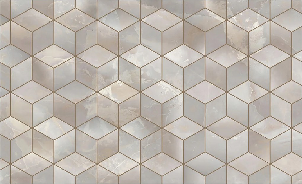 Fotótapéta Flizelin az Otthon szobájába 3D geometrikus mozaik 416x254