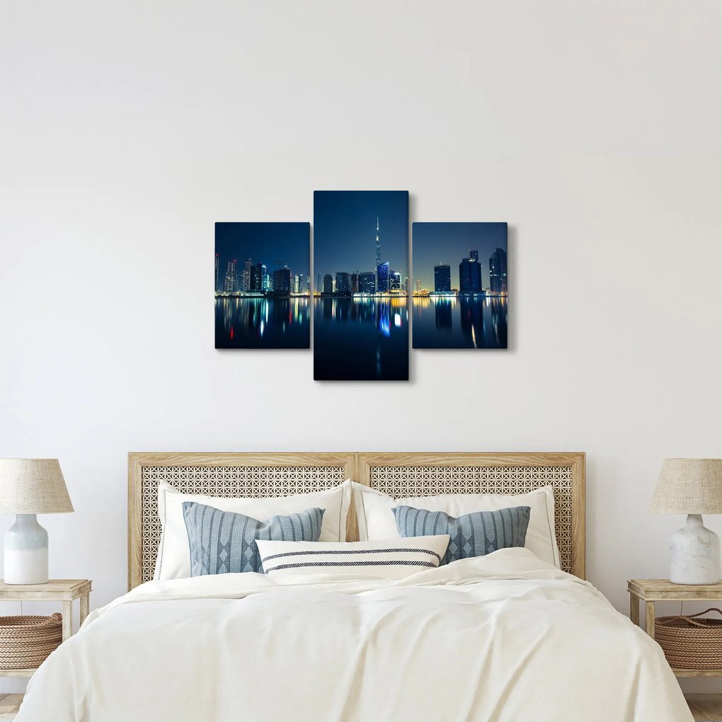 Éjszakai város képe (90x60 cm)