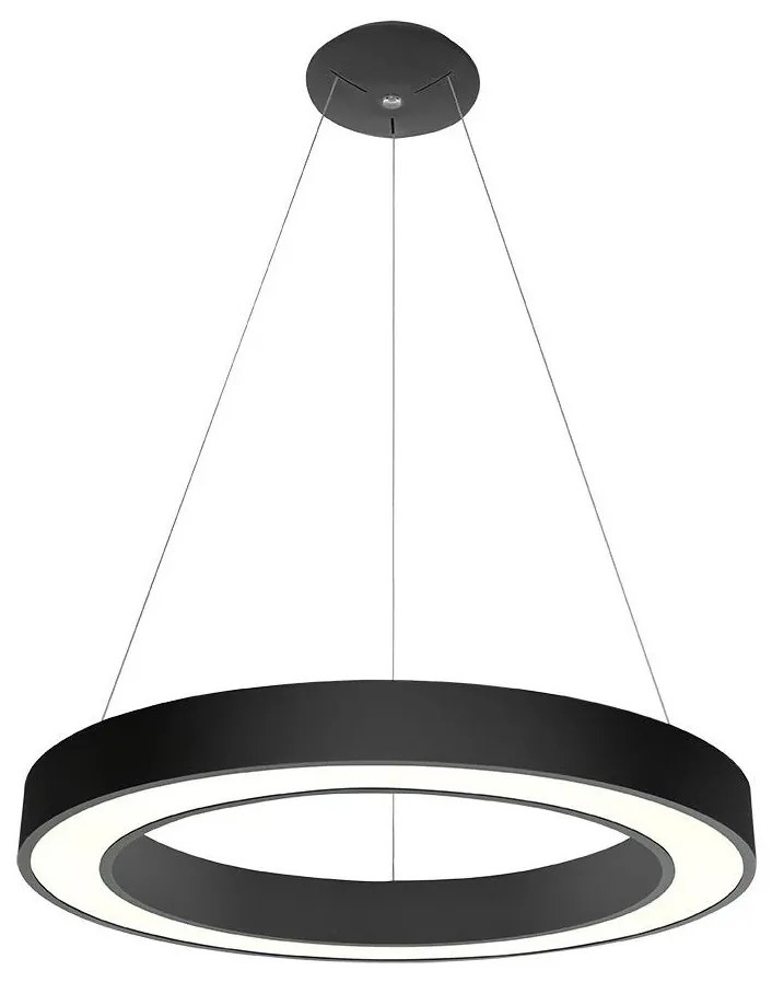 LED2 - LED Dimmelhető csillár zsinóron SATURN LED/50W/230V 3000K/4000K fekete