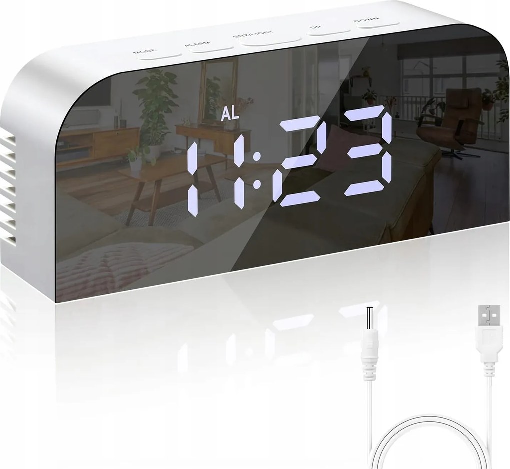 Vinabo digitális ébresztőóra tükör, Led tükör