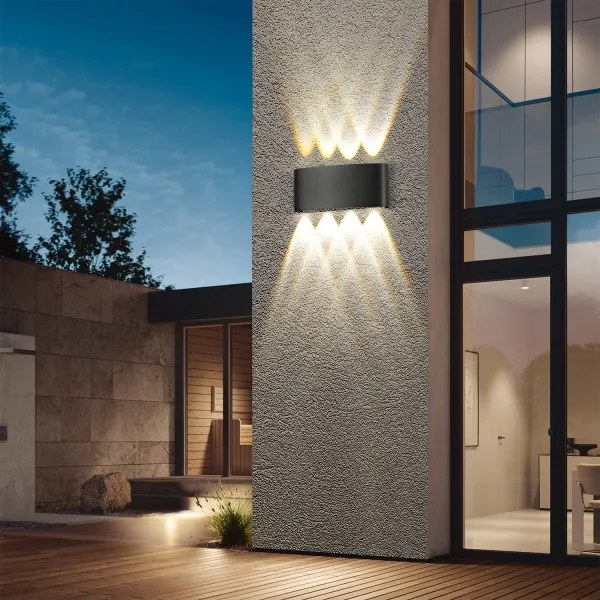 Brilagi - LED kültéri fali lámpatest FLAREBOX LED/8W/230V fekete IP65