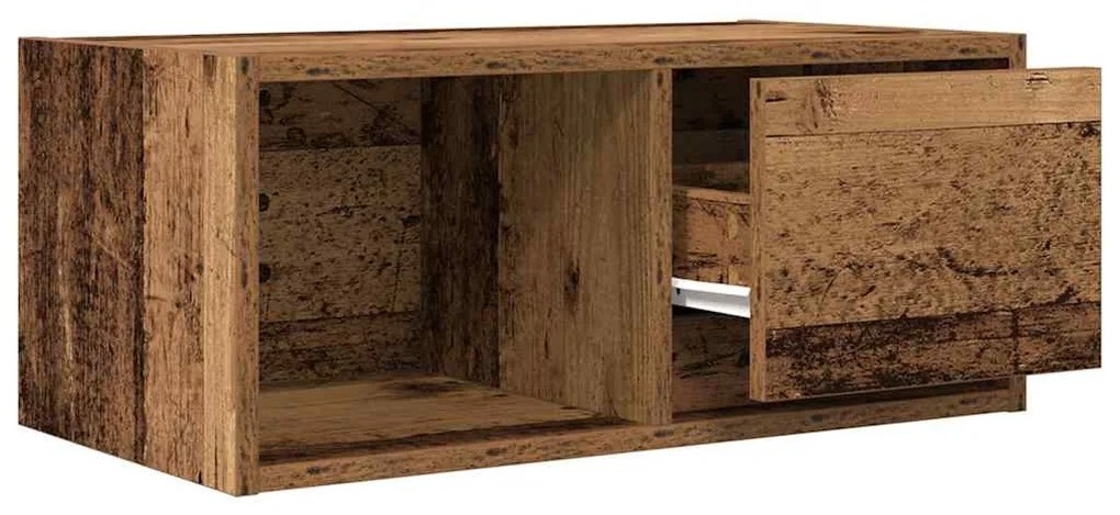 2 db antik fa szerelt fa fali TV-szekrény 60x31x25,5 cm