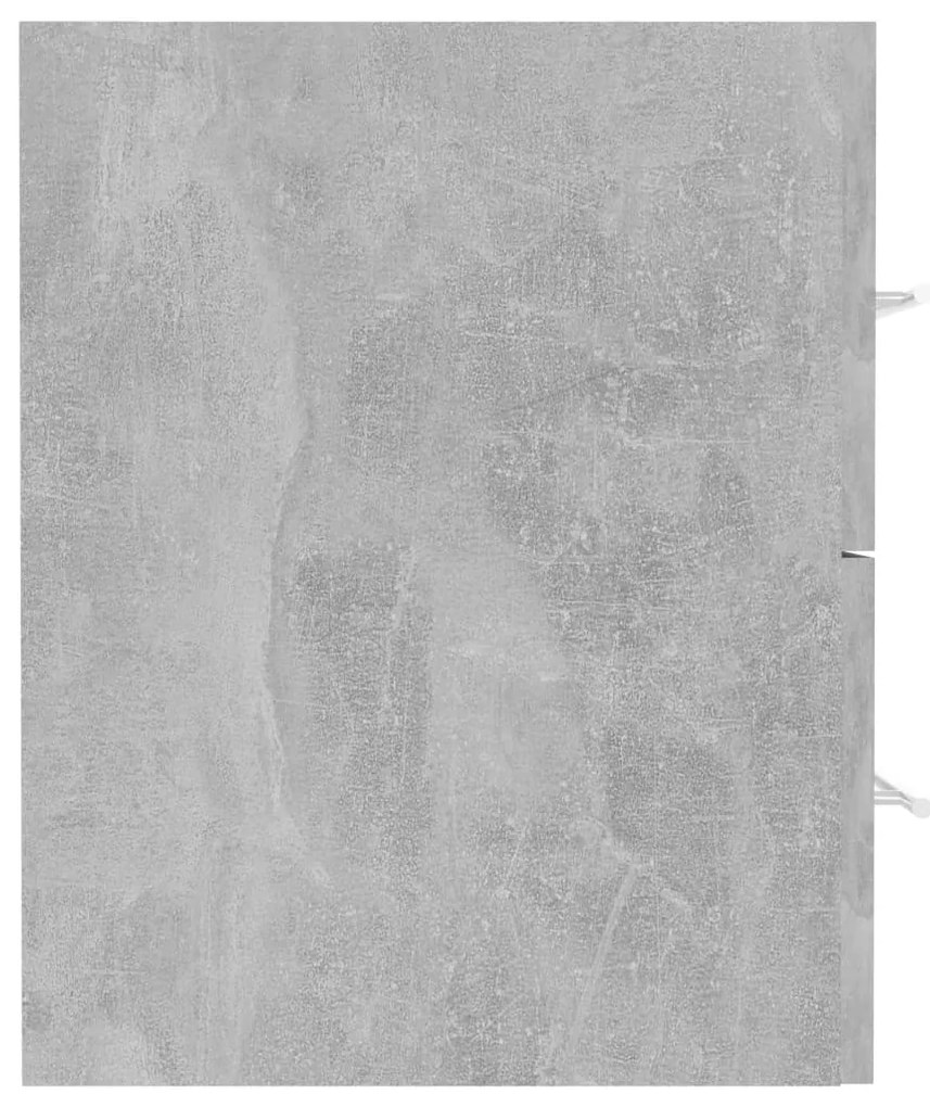 Betonszürke szerelt fa mosdószekrény 41 x 38,5 x 48 cm