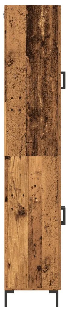 vidaXL Magasfiú 2 pcs Régi fa 69,5 x 34 x 180 cm Faanyag