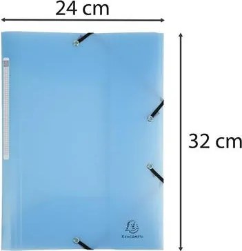 Gumis mappa, PP, A4, EXACOMPTA Chromaline Pastel, kék (EX55172E)