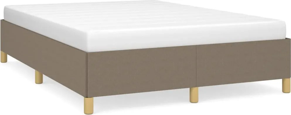 vidaXL tópszínű szövet ágykeret matrac nélkül 140 x 190 cm
