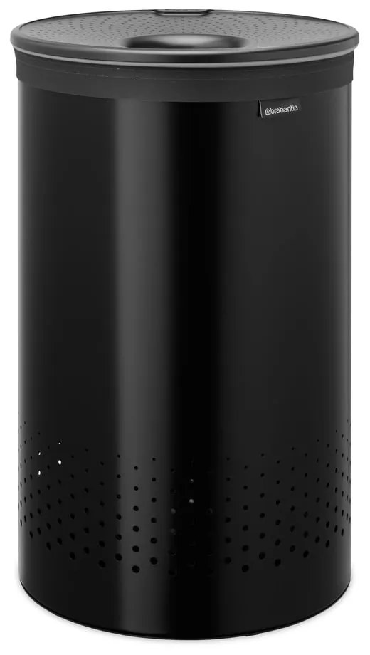 Matt fekete fém szennyeskosár 60 l – Brabantia