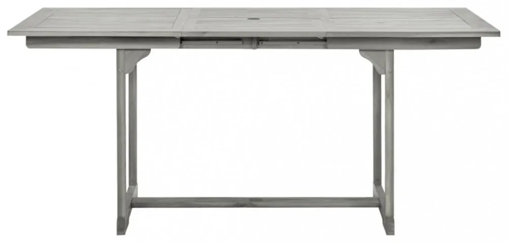 tömör akácfa kerti étkezőasztal (120-170) x 80 x 75 cm