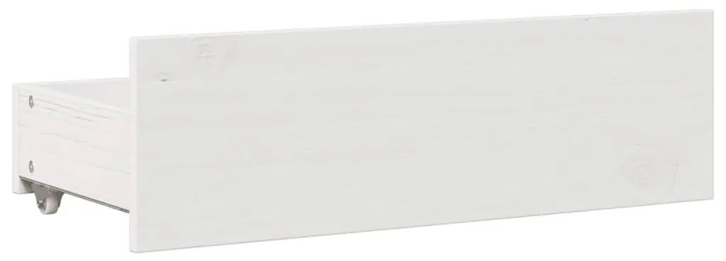 fehér tömör fenyőfa fiókos ágykeret matrac nélkül 140 x 200 cm