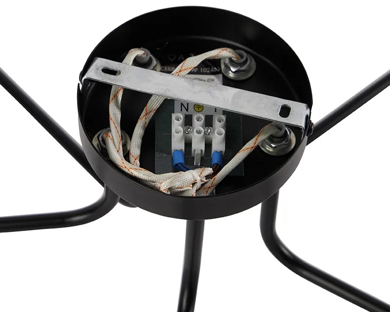 Design mennyezeti lámpa fekete 5-lámpás - Facile