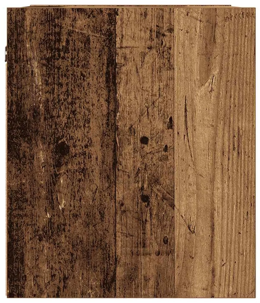 2 db antik fa színű falra szerelhető éjjeliszekrény 38x34x40 cm