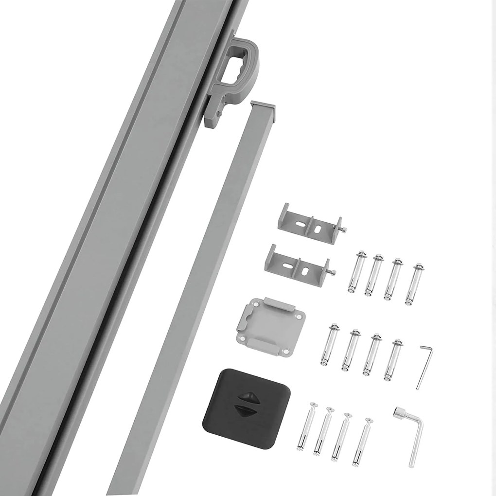 Oldalsó napellenző, kihúzható kültéri napellenző, 180x300 cm (Ma x M), füstszürke