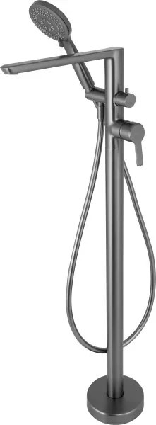 Arnika szabadon álló kád csaptelep zuhanyszettel, titán