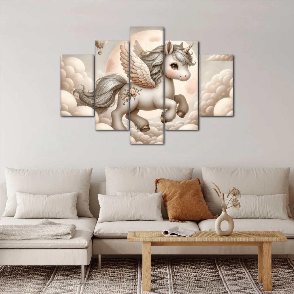 Kép - Egyszarvú a felhőkben (150x105 cm)
