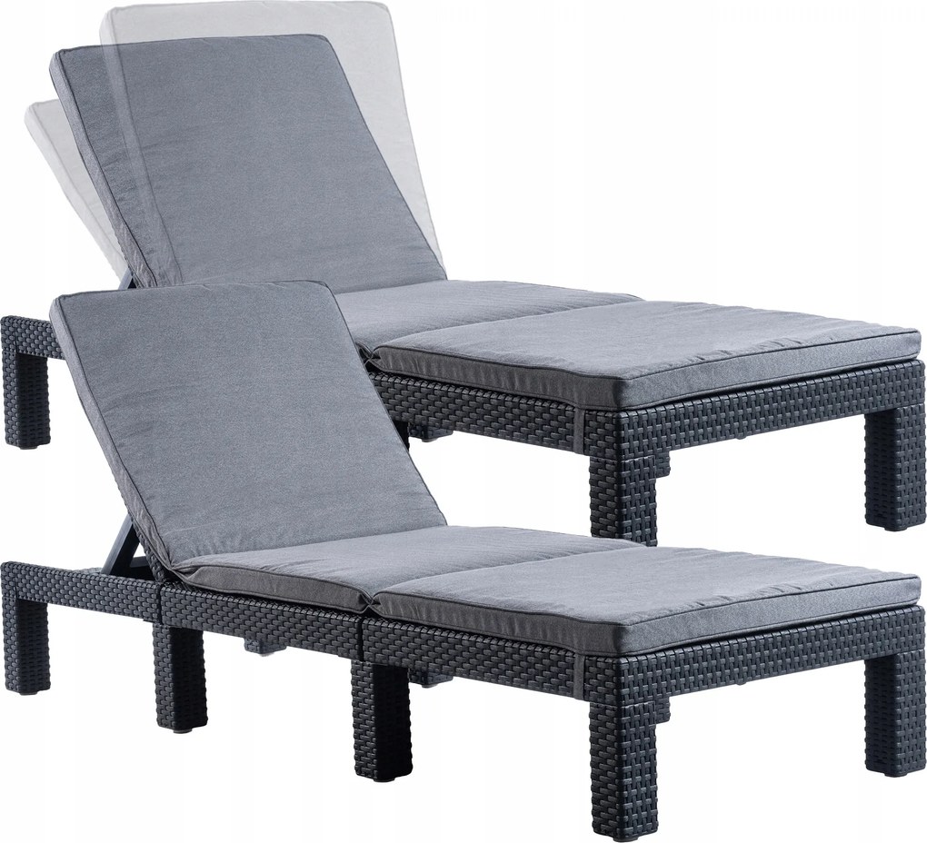 Keter Kerti Napozóágy Terasz Állítható Matrac 2db