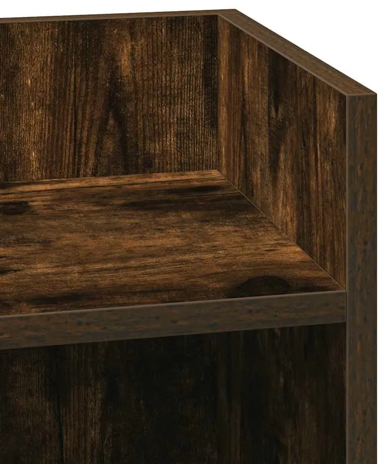 füstös tölgy színű kisasztal polccal 25,5 x 27 x 60 cm