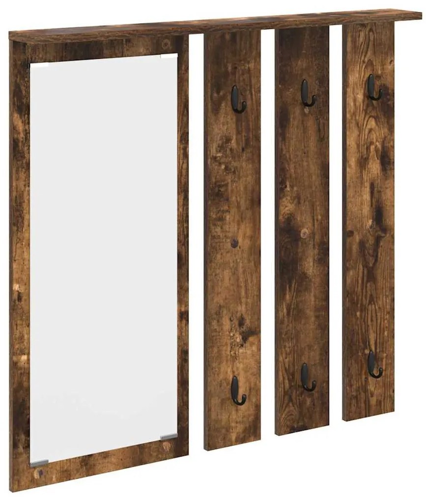 Fali Kabáthorog polcokkal Füstölt tölgy 84 x 10 x 80 cm Faanyag