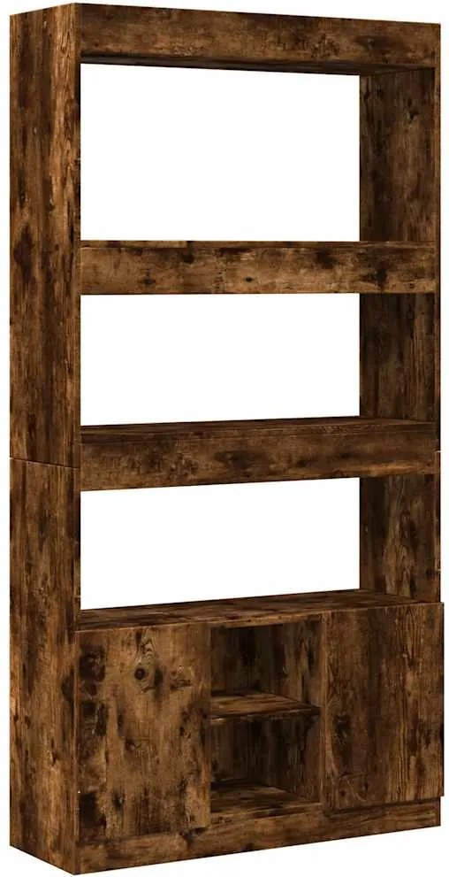 vidaXL füstös tölgy színű szerelt fa magasszekrény 92 x 33 x 180 cm