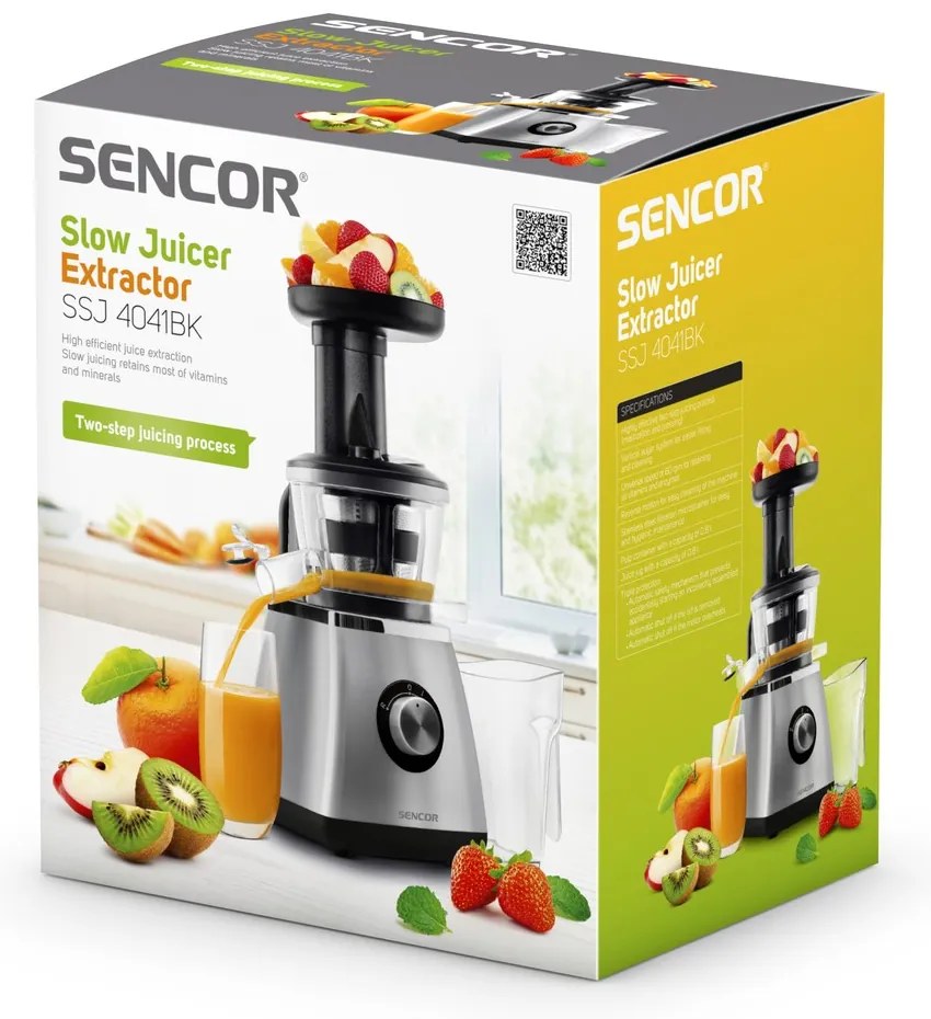 Sencor SSJ 4041BK csavaros gyümölcscentrifuga,ezüst
