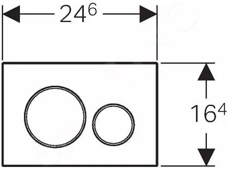 Geberit Sigma20 - Sigma20 vezérlőgomb, fényes króm / matt króm, 115.882.KH.1