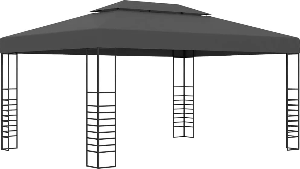 vidaXL antracitszürke pavilon 3 x 4 m
