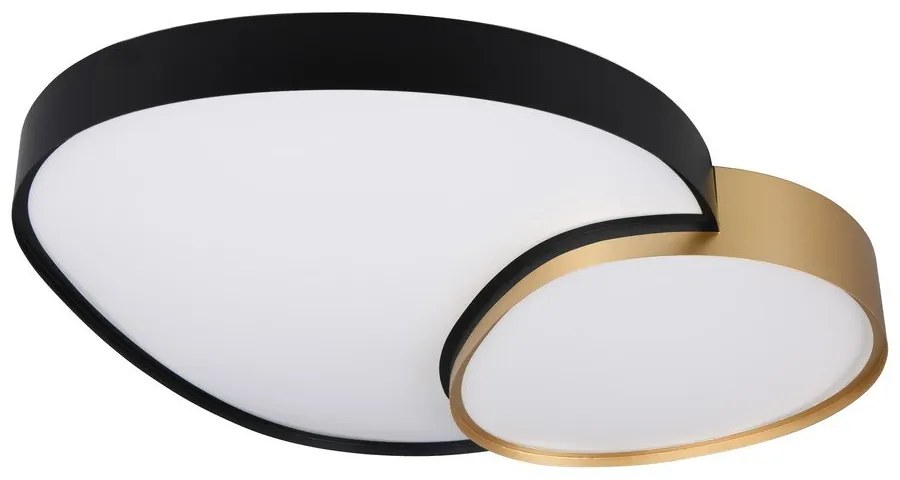 Fekete-aranyszínű LED mennyezeti lámpa 63.5x77 cm Rise – Trio